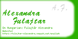 alexandra fulajtar business card