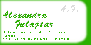 alexandra fulajtar business card